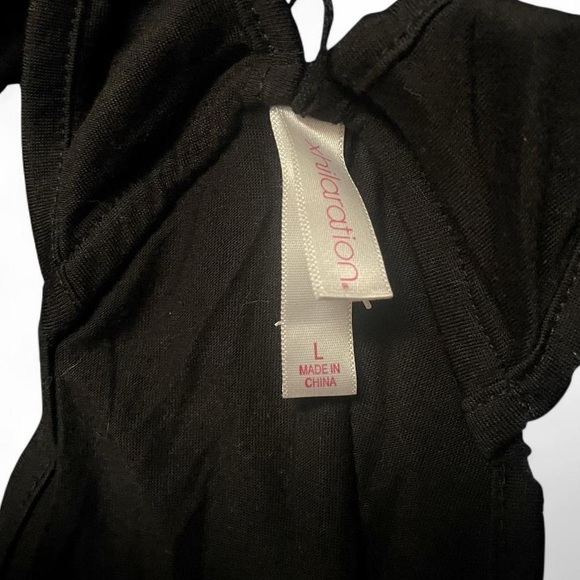 BUNDLE OF 2 • BLACK • TAN • RACERBACK TANK TOPS • BRAND- EXHILARATION • SIZE - L - Picture 6 of 8